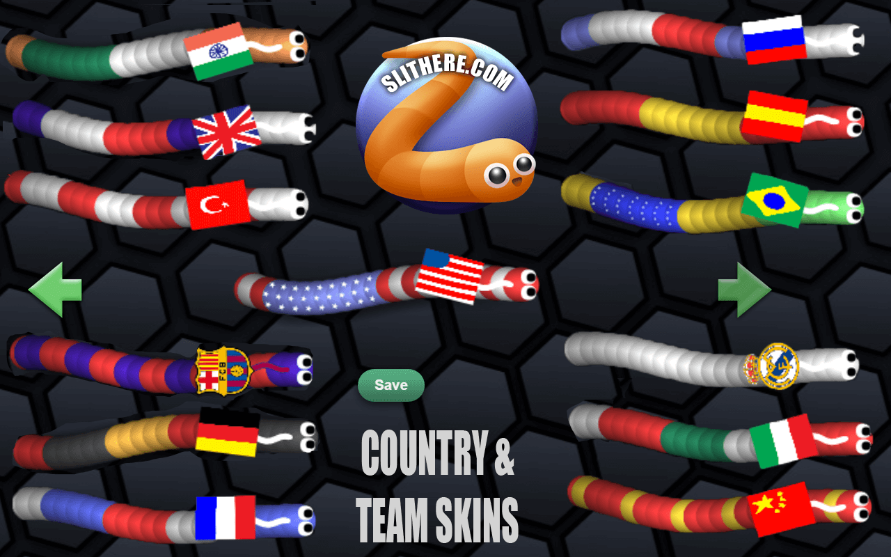 Slither.io Mods, Country Flags, Team Logos, Create Your Own Skin